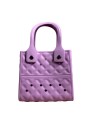 Madosh Women’s Mini Beach Tote Bag | Waterproof EVA Pool Handbag | Small Lightweight Carry Bag for Beach, Mini Rubber Travel & Daily Use Handbag– Purple